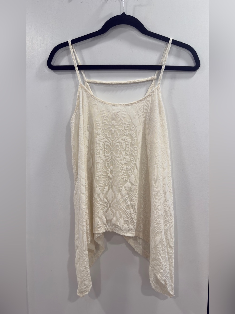 Sun & Shadow Cream Embossed Lace Camisole